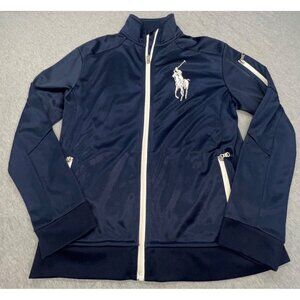Polo Ralph Lauren Kids Navy Zip-Up Jacket Big Pony Logo Size L (14-16)